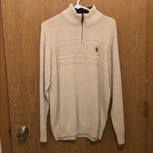 Cream colored polo sweater